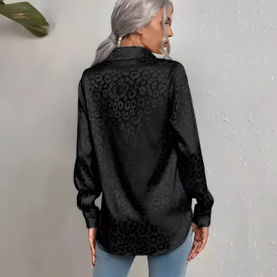 Corie - Elegante Dames Luipaardprint Blouse